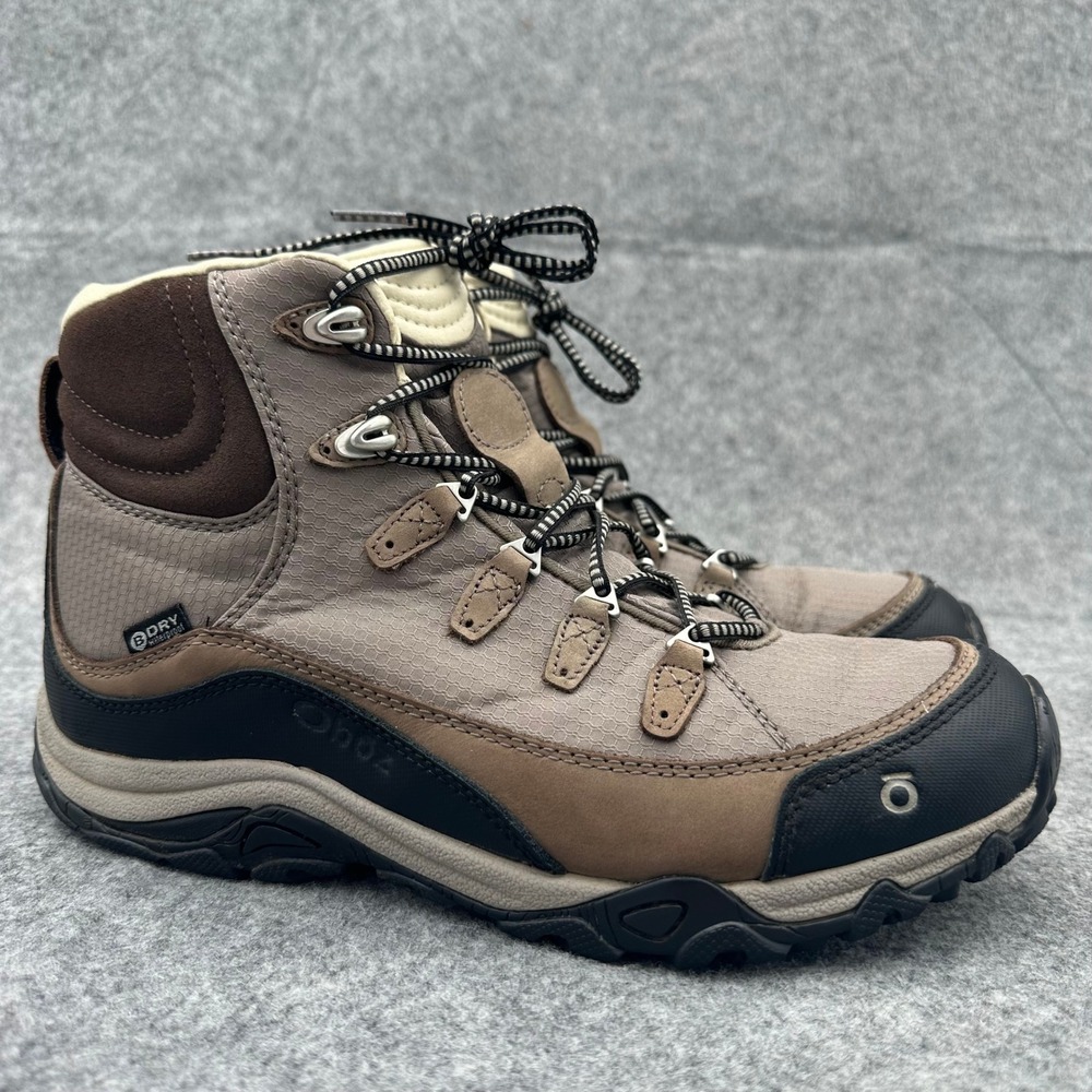 Oboz Hiking Boots Womens 10 Brown Sapphire Waterproof Mid Trail Outdoor B-Dry